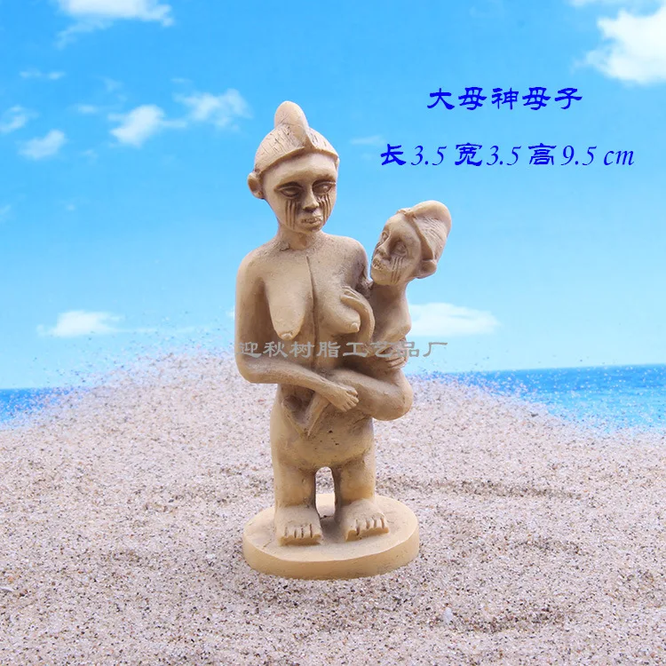 Quyingqiu Resin Figure Great God Mother and Child Mental Game Sandbox Model Diagnostic Equipment