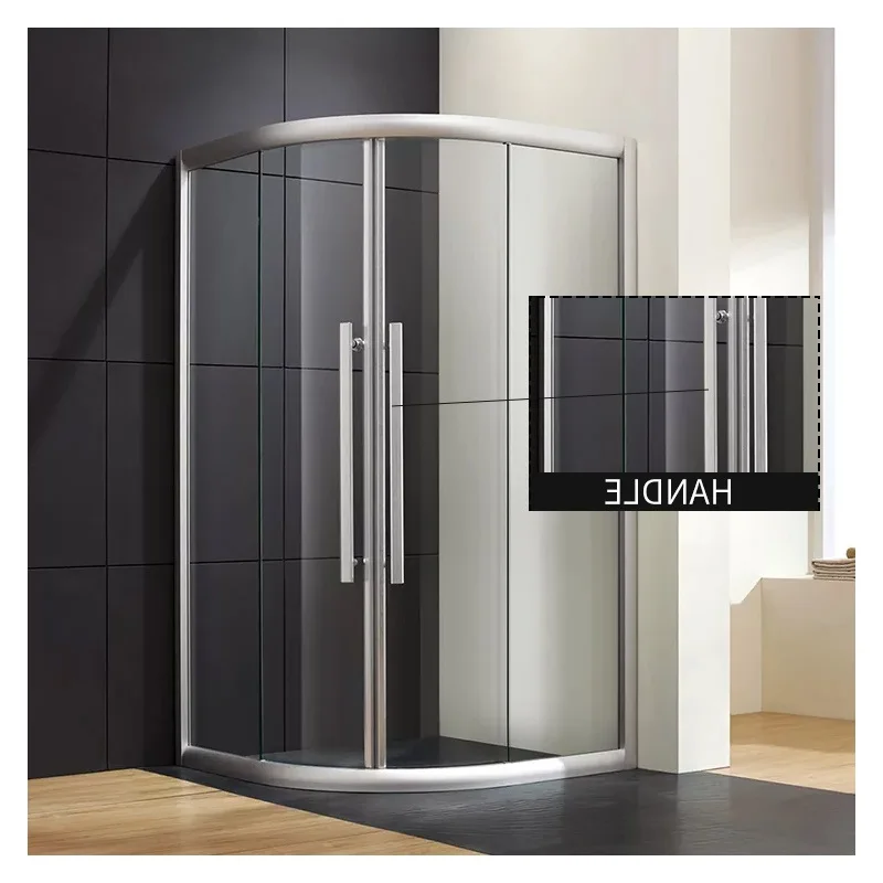 Customized Good Quality Simple Freestanding Rectangle Bathroom Waterproof Aluminum Framed Tempered Glass Shower Enclosure