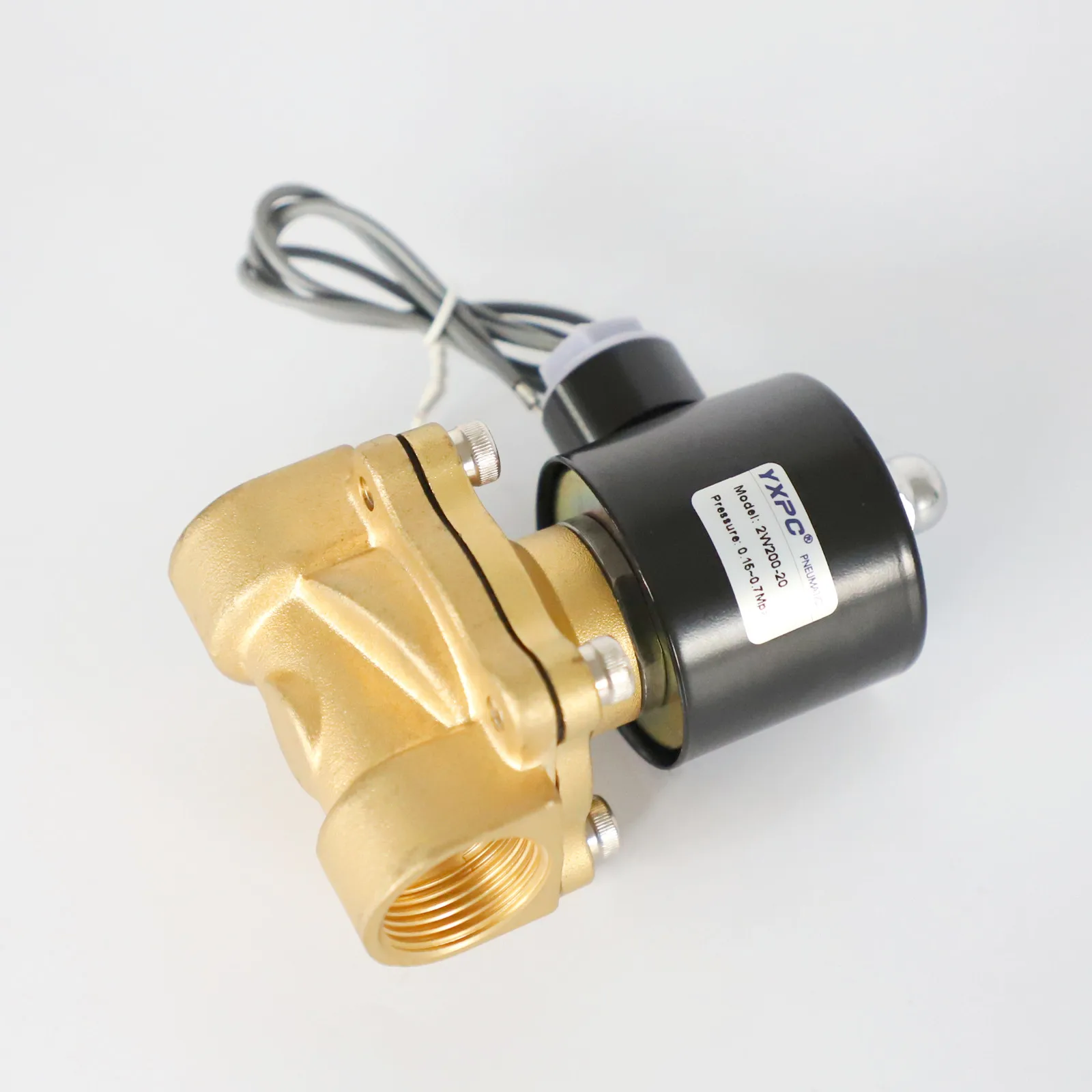 2W200-20 high brass high temperature normally closed 2w series direct acting diaphragm 2 way DN20 3/4 12v solenoid valve water