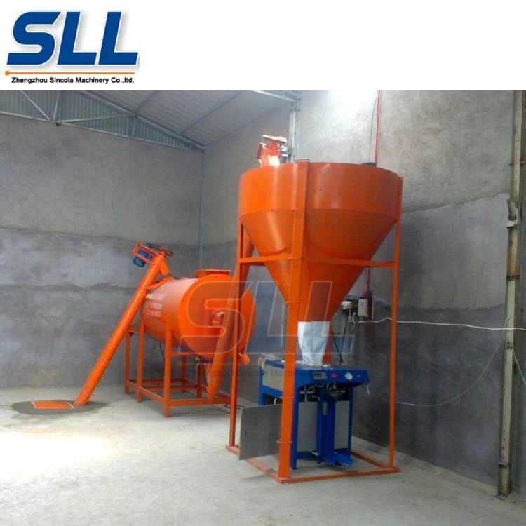 Simple Dry Powder Mortar Production Line Sand Cement Mixer Wall Putty Mixing Equipment Ceramic Tile Adhesive Making Machine