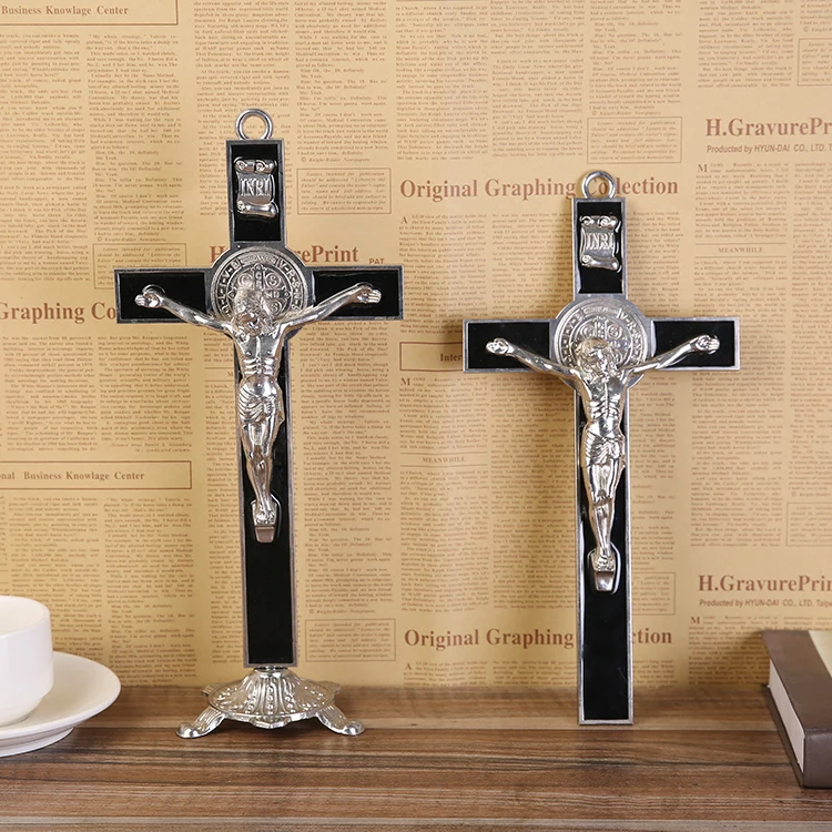 Church Relics Crucifix Jesus Christ On The Stand Cross Wall Crucifix Antique Home Chapel Decoration