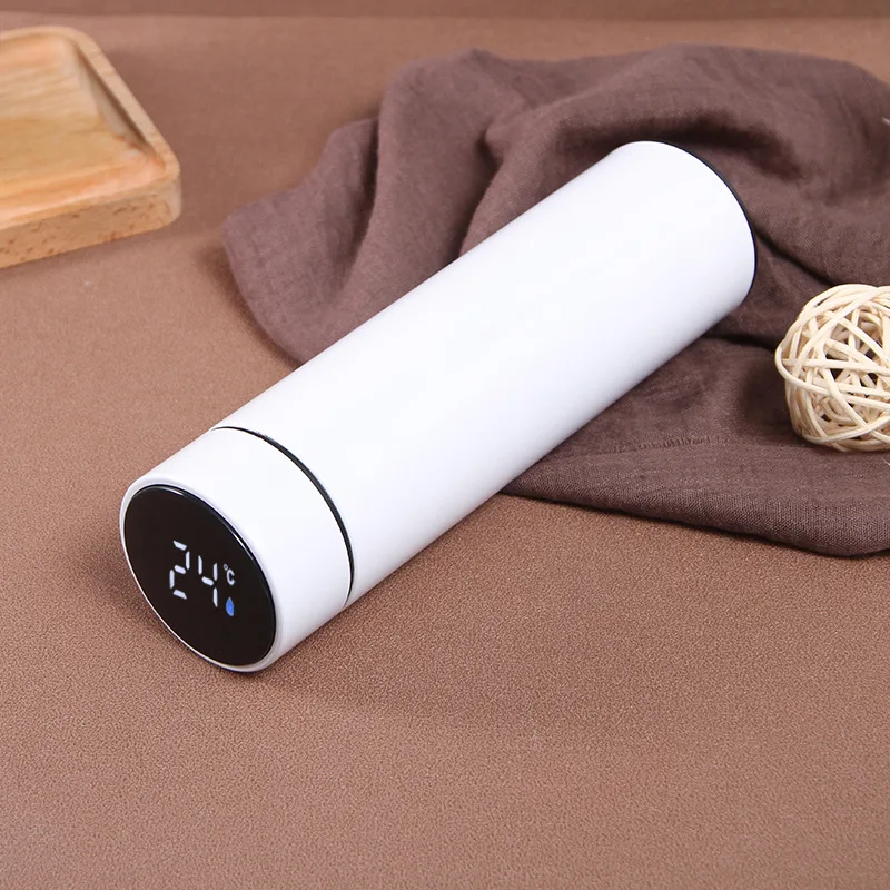 Sublimation blank 450ml Stainless Steel Vacuum Cup With Touch Screen Lid Temperature Display Led Smart Water Bottle