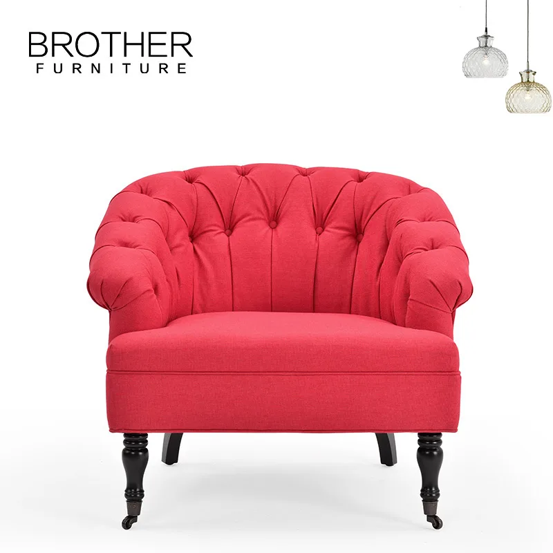 
2020 Hot sale accent lobby sofa design red hotel sofa chair modern living room  (1600154710989)