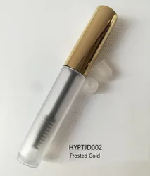 Promotion High End Round Frosted Tube Shinny Gold Cap Lip Gloss Tube Lip Glaze Package 3ml Eyelash Mascara Tube For DIY
