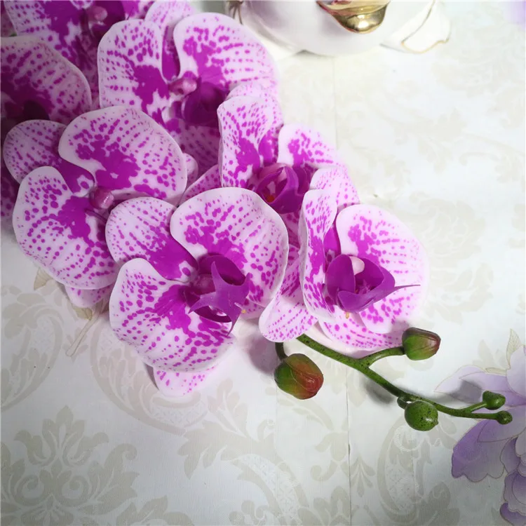 European Style Plastic Real Touch Phalaenopsis High Quality Butterfly Orchid Fresh Flower Accessories Wedding Home Party
