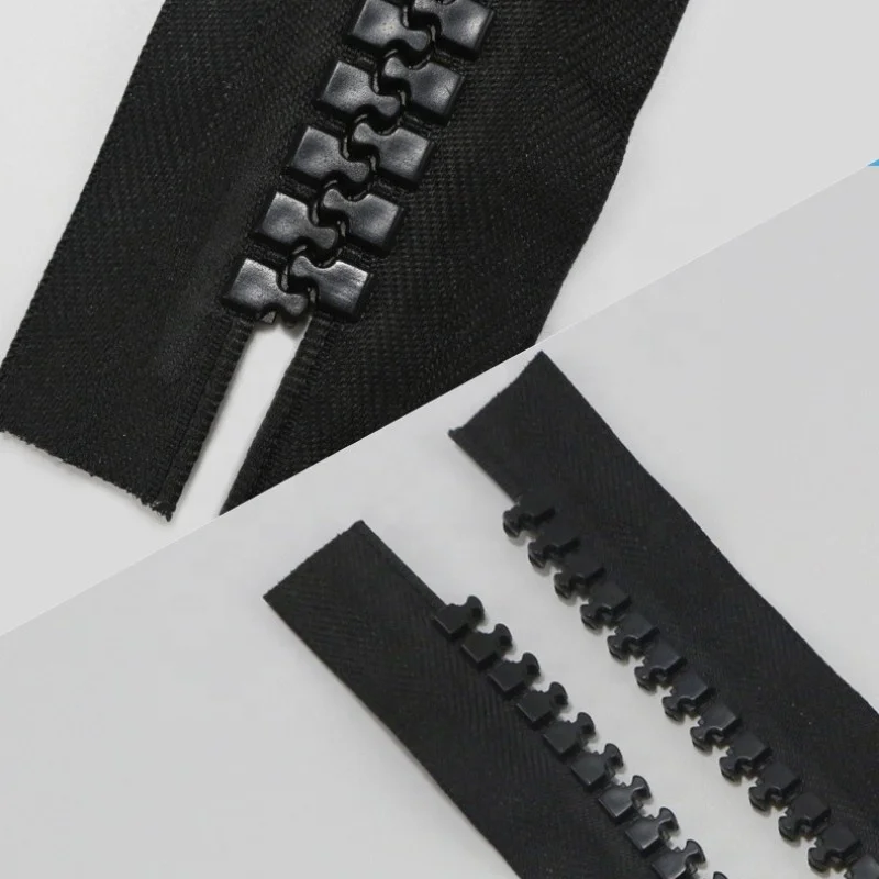 Customized industrial zippers 20 15 10 large size big resin zipper by the yard continuous plastic zipper roll