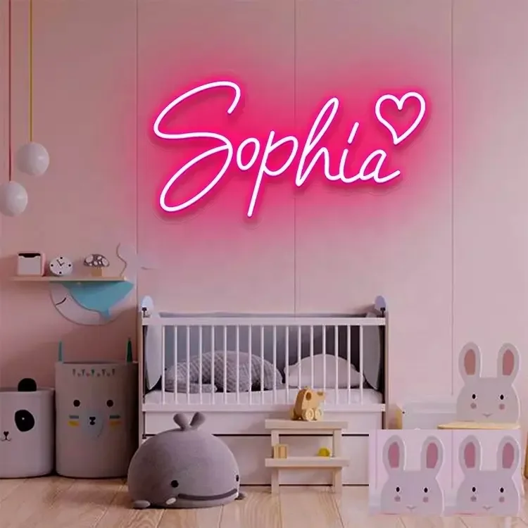 Dropshipping no MOQ   Custom Acrylic LED RGB  PVC  neon sign logo letter LED neon sign Fast delivery  birthday party homeroom