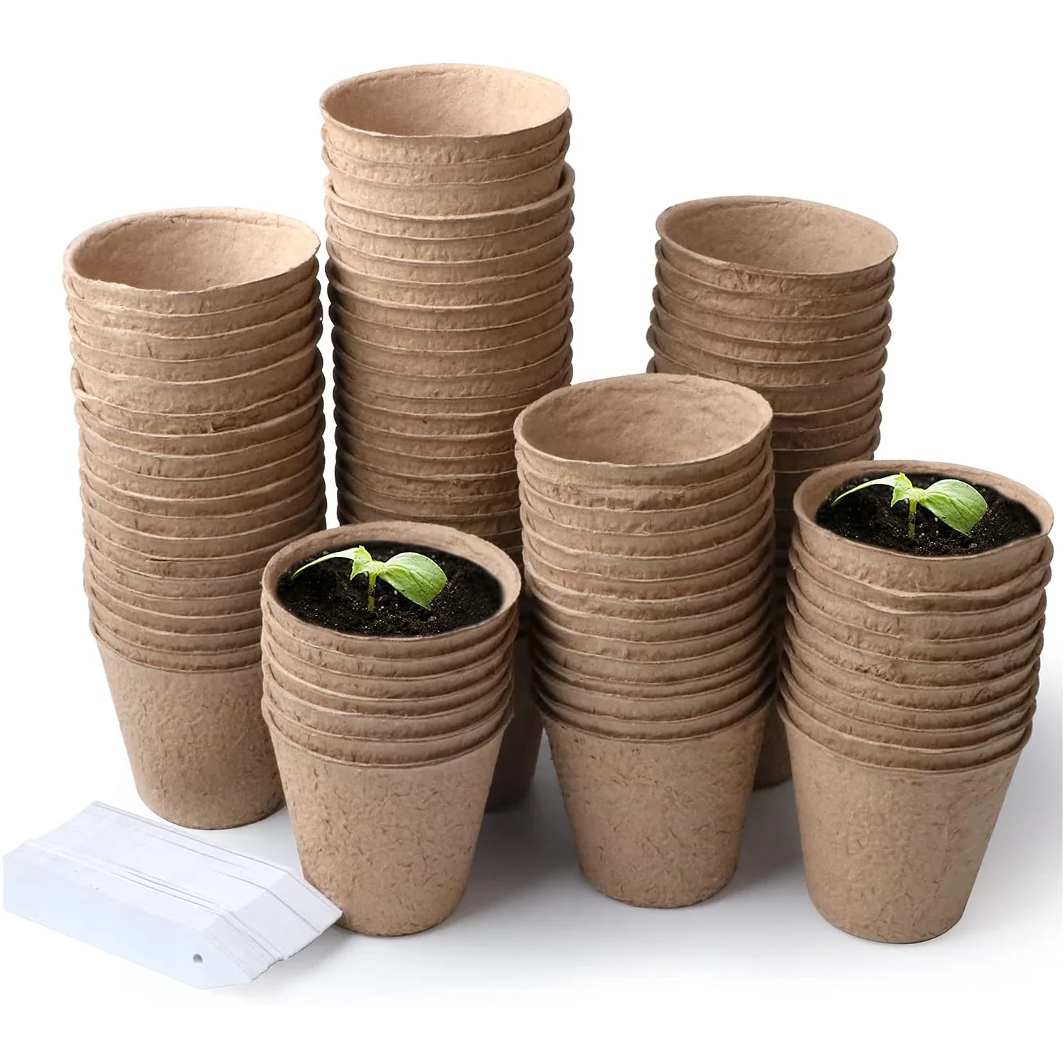 biodegradable transplanter pulp paper flower plant peat pots tray planting pots for seedling prices wholesale