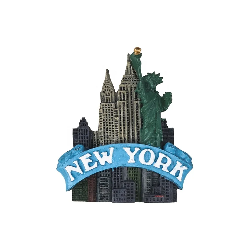 Custom New York Magnetic Refrigerator Decoration 3D Resin Fridge Magnet