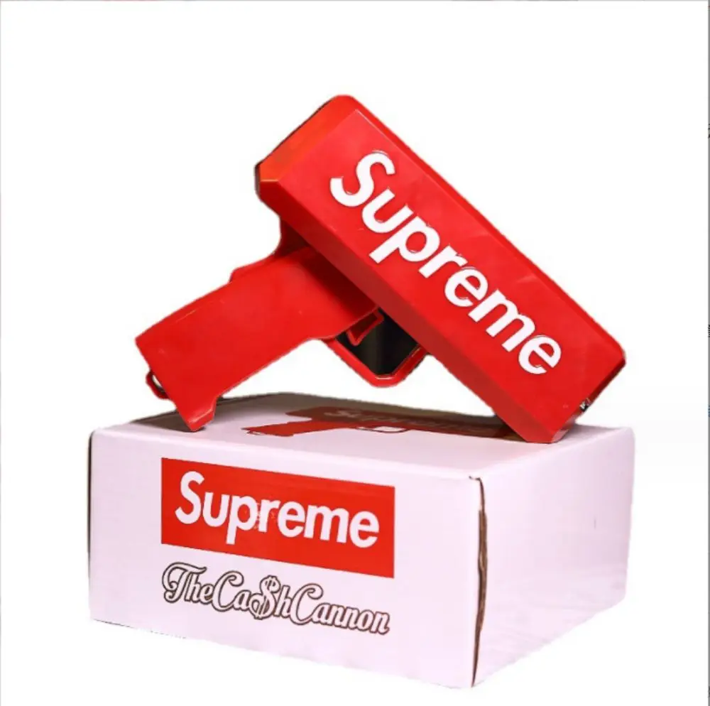 2021 New Money Gun Shooting Toy Gun New Printed Dollar Euro Party Customized Logo