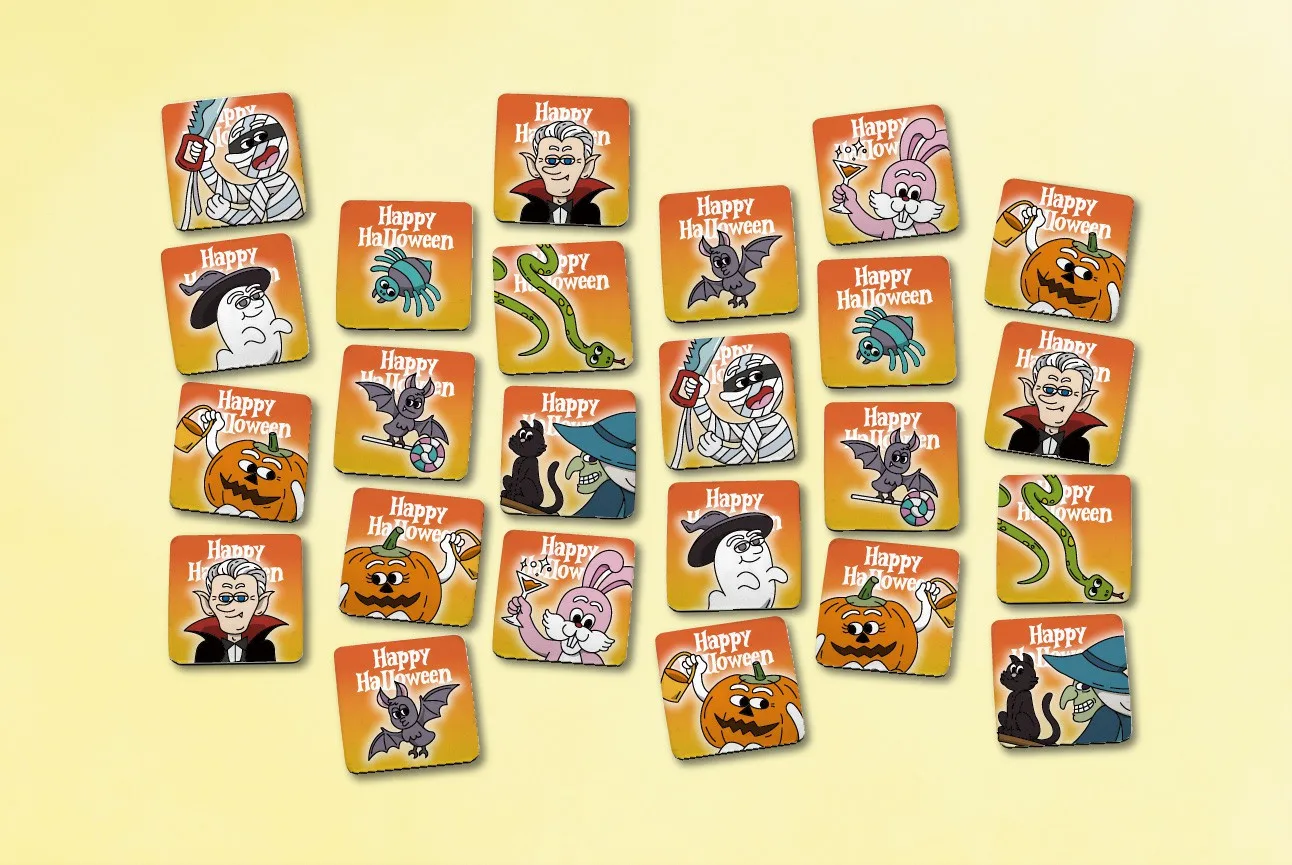 Good End Price Custom Printed Sublimation Blanks 5X5 Square Fridge Magnet- Halloween