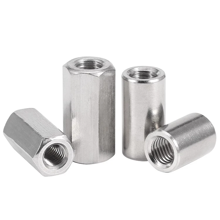 Manufacturers DIN6334 M3-M24 Stainless steel 304 roundness  Coupling long hex nut