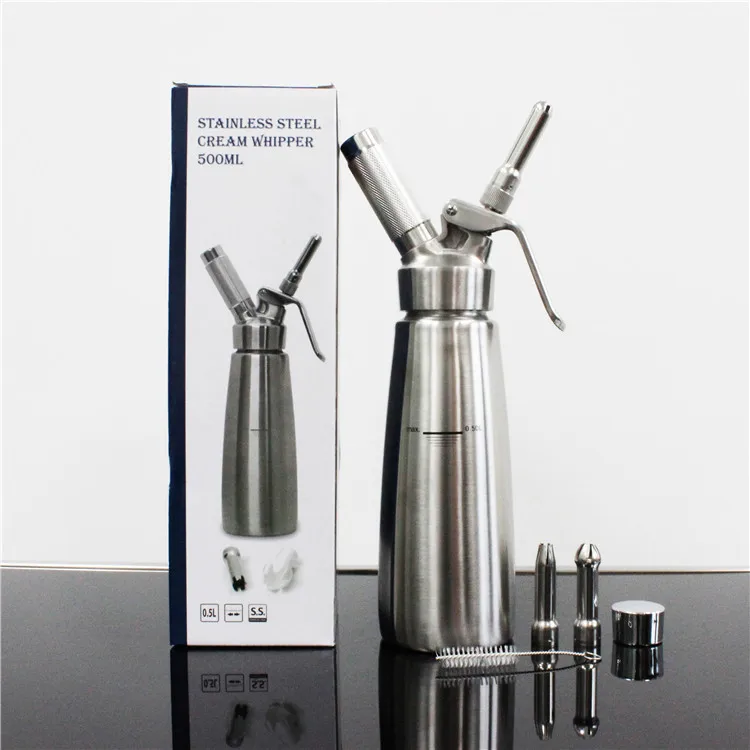 Amazon Hot Whipped Cream Dispenser Dessert Tool Stainless Steel Professional Whipped-Cream Dispenser