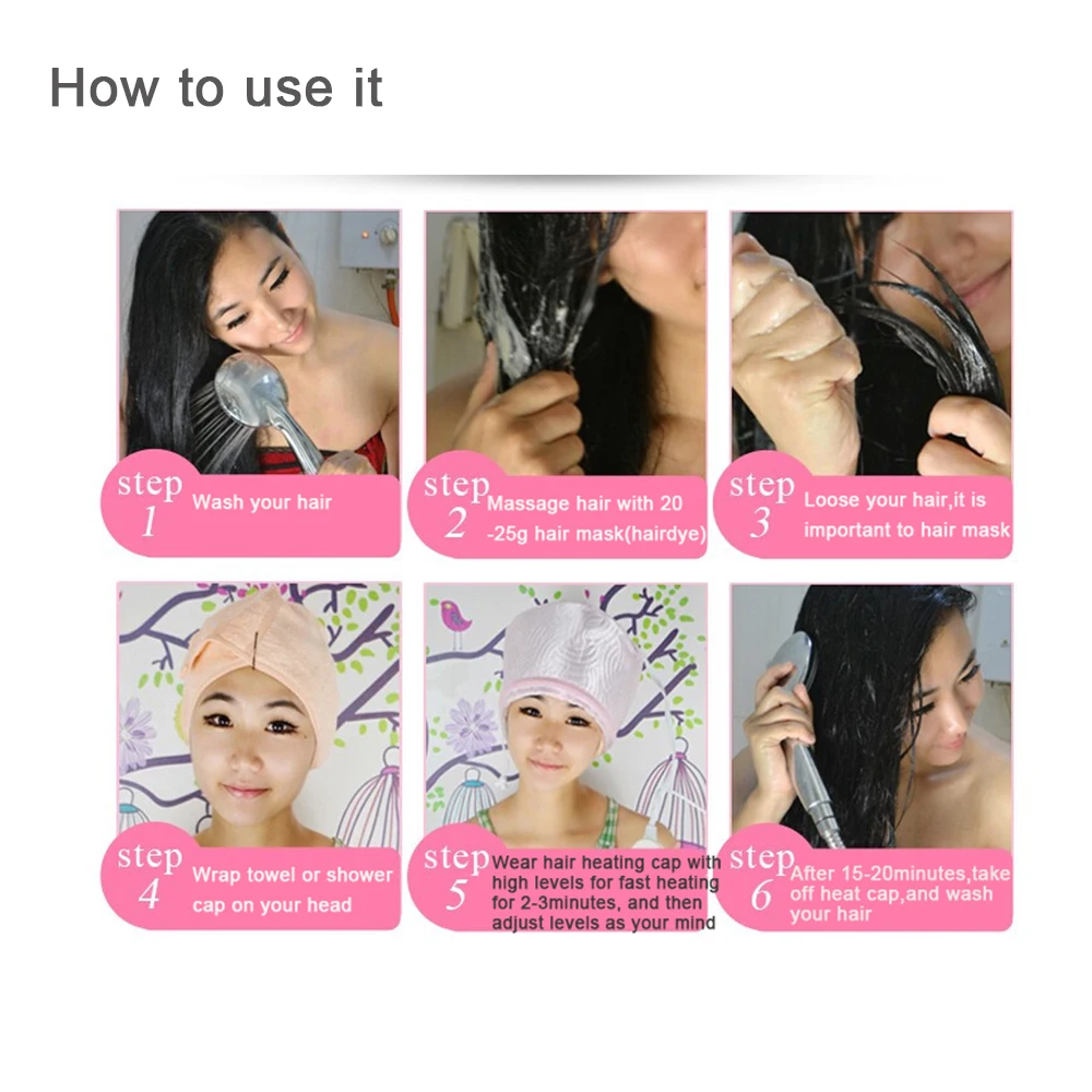 Korean Women Thinning hair Growth Hair Heat Cap