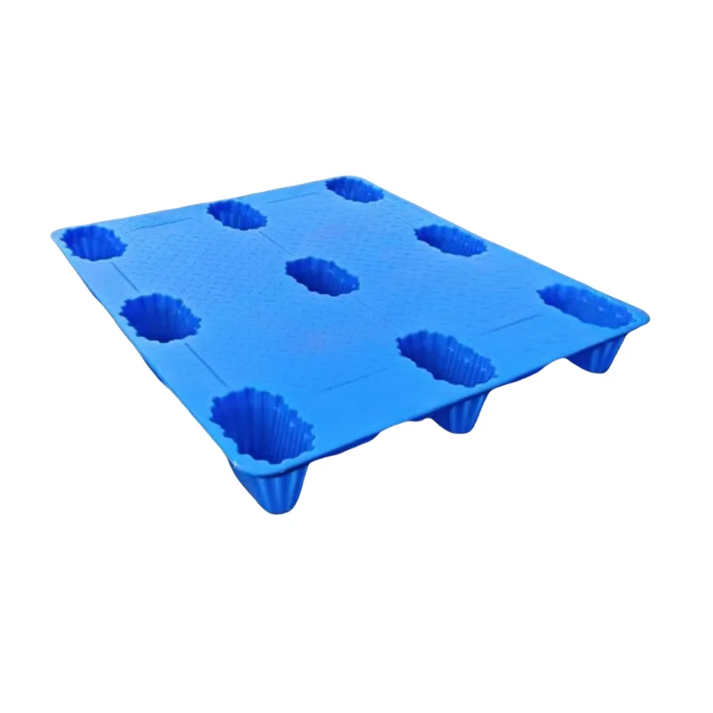 Impact Resistant Nine Leg Blow Moulded Single-Sided Pallet Logistics Plastic Bottom Forklift Plate