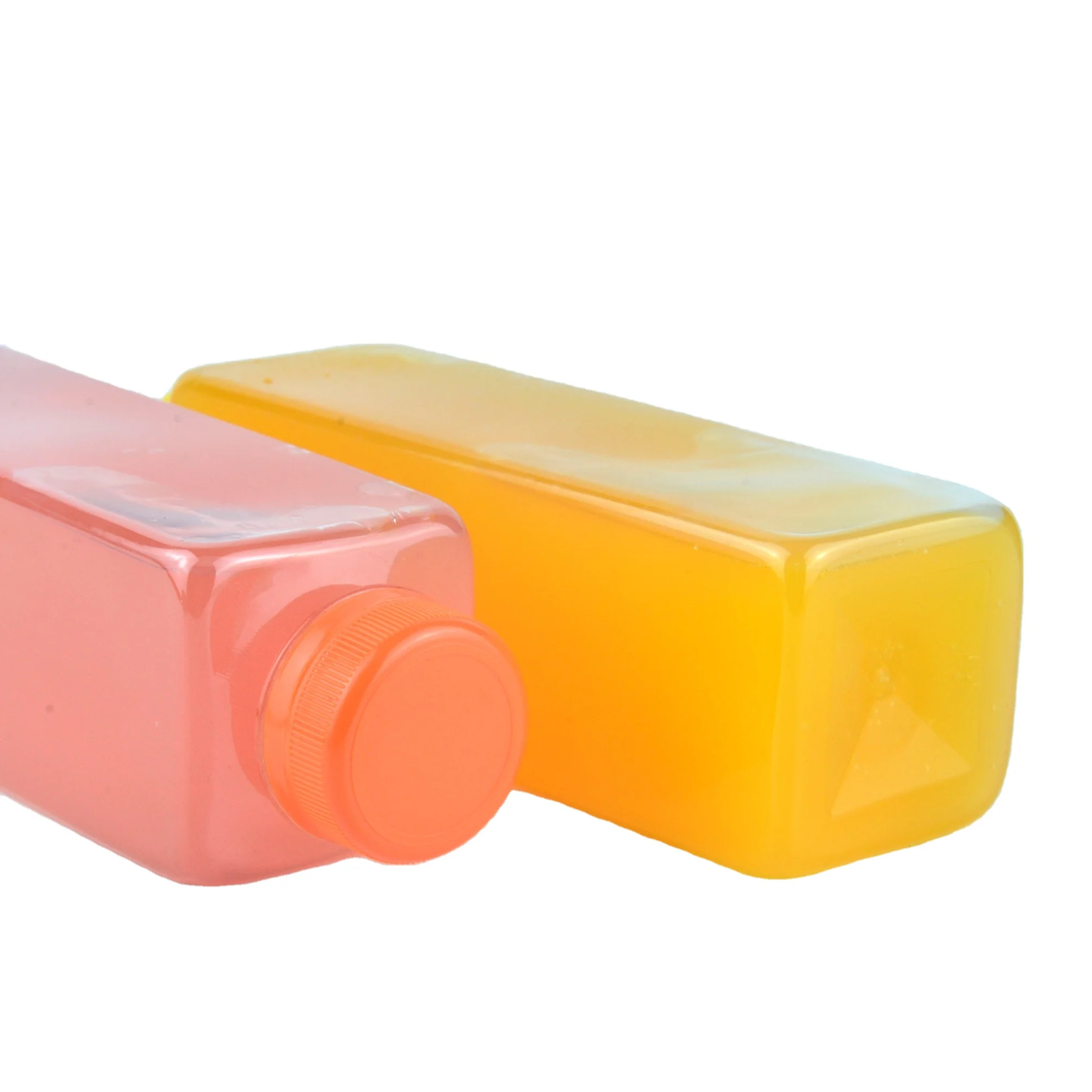 
Custom logo empty eco friendly Square Shape 16 oz juice 500ml Beverage plastic pet Bottle with screw cap for juice packing 