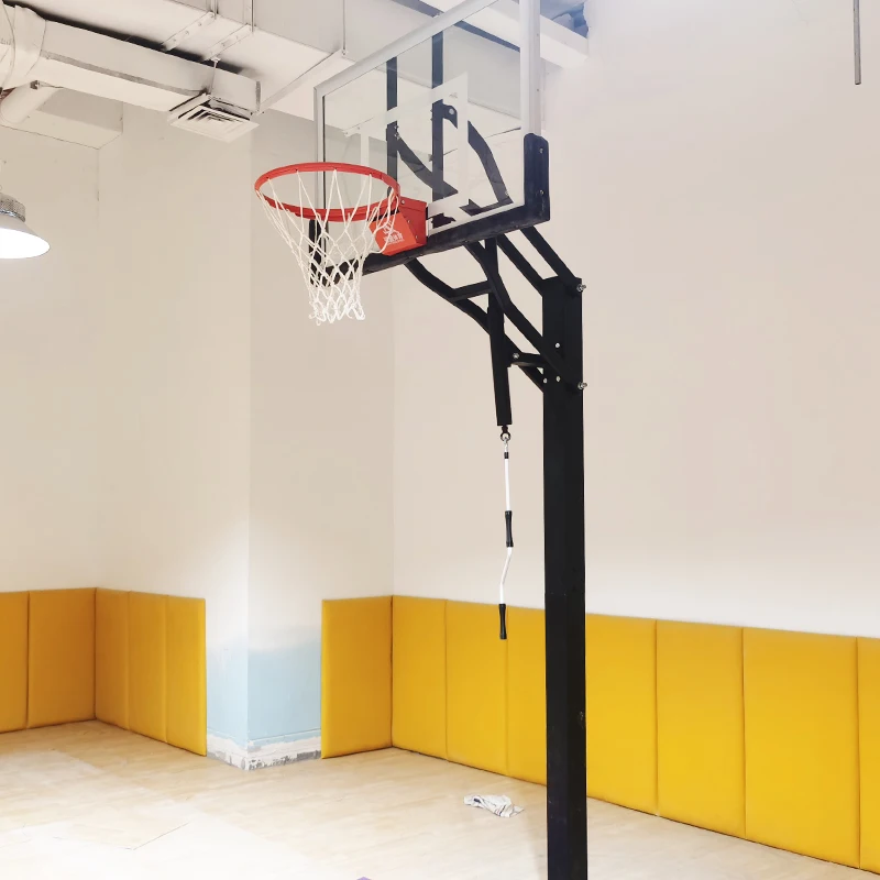 Outdoor Adjustable In-ground Basketball Training Hoop with High Rebound Performance In-ground Basketball Hoop