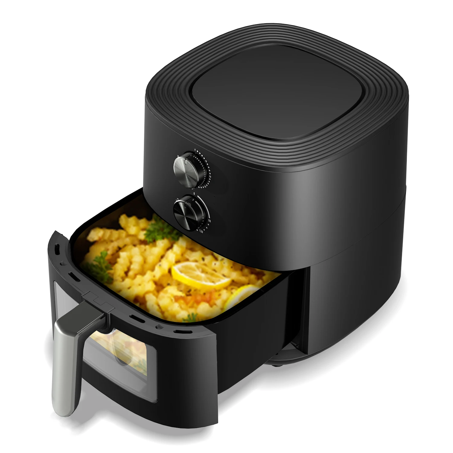 CB CE LVD CE EMC  Mechanical Button Adjusts Temperature 1700w Single Glass Multifunctional Air Fryers Oven