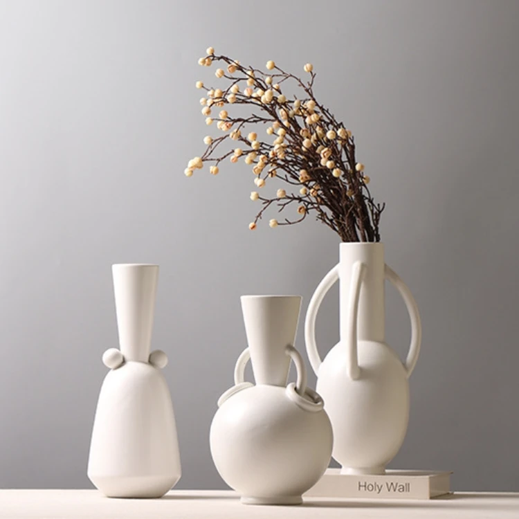 New Wabi-sabi Handmade Clay Vase Minimalist Home Decorative Ornaments Coarse pottery Rustic Retro Matte Ceramics Vase