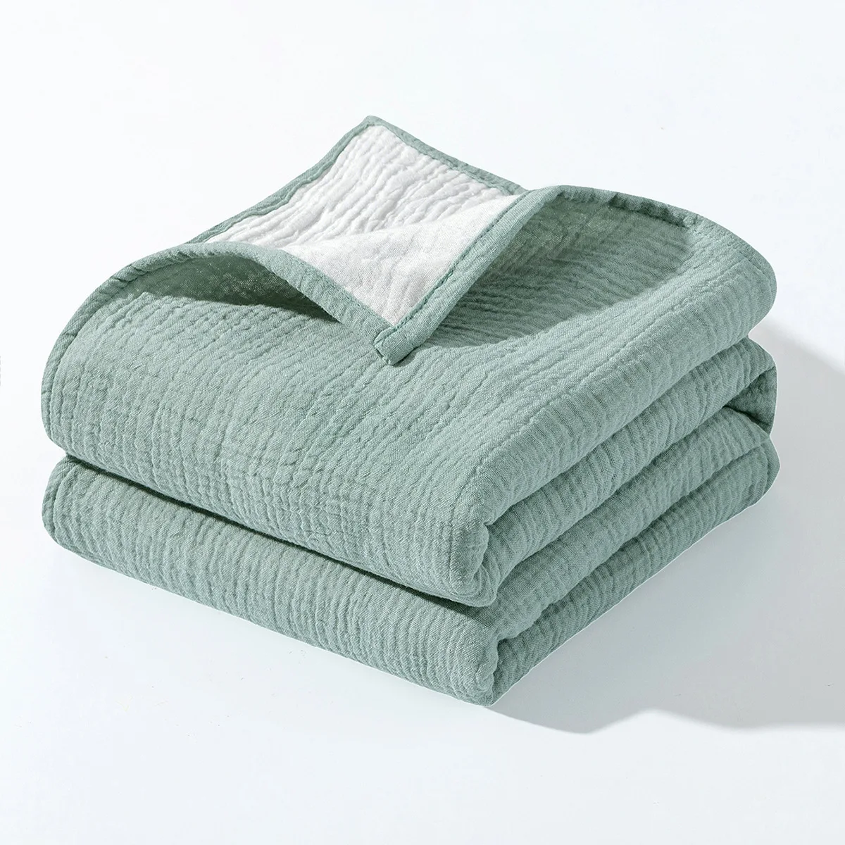 Wholesale custom pattern solid 4 layers cotton muslin blanket for baby multilayer 3 pack for girls boys 4 layers