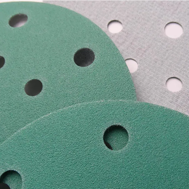 6 Inch (150mm) 17holes Green Pet Film Green Sanding Disc sandpaper for polishing