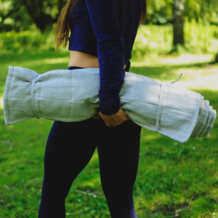 
hemp manufactures ECO Friendly hemp yoga mat hemp fiber in linen fabric 