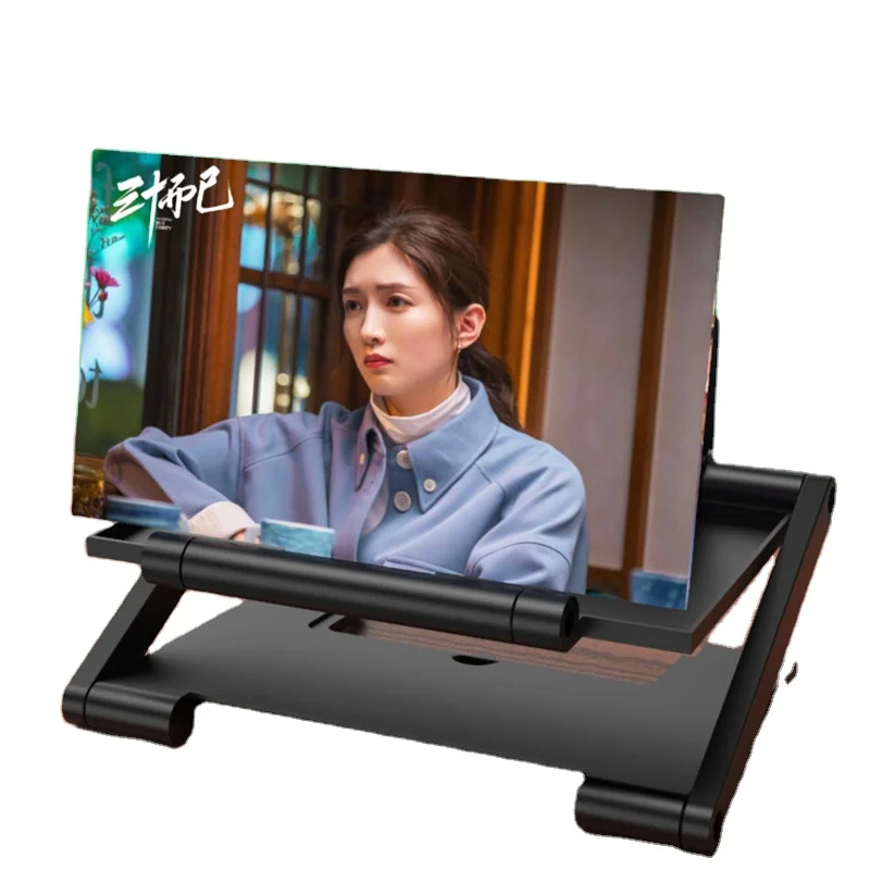 folding 3D smart phone Screen Magnifier with Video Movie Amplifying Projector Stand Bracket