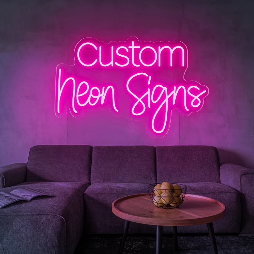 Neon lights backlit led channel letters sign RGB color vertical lighted changing LED open sign