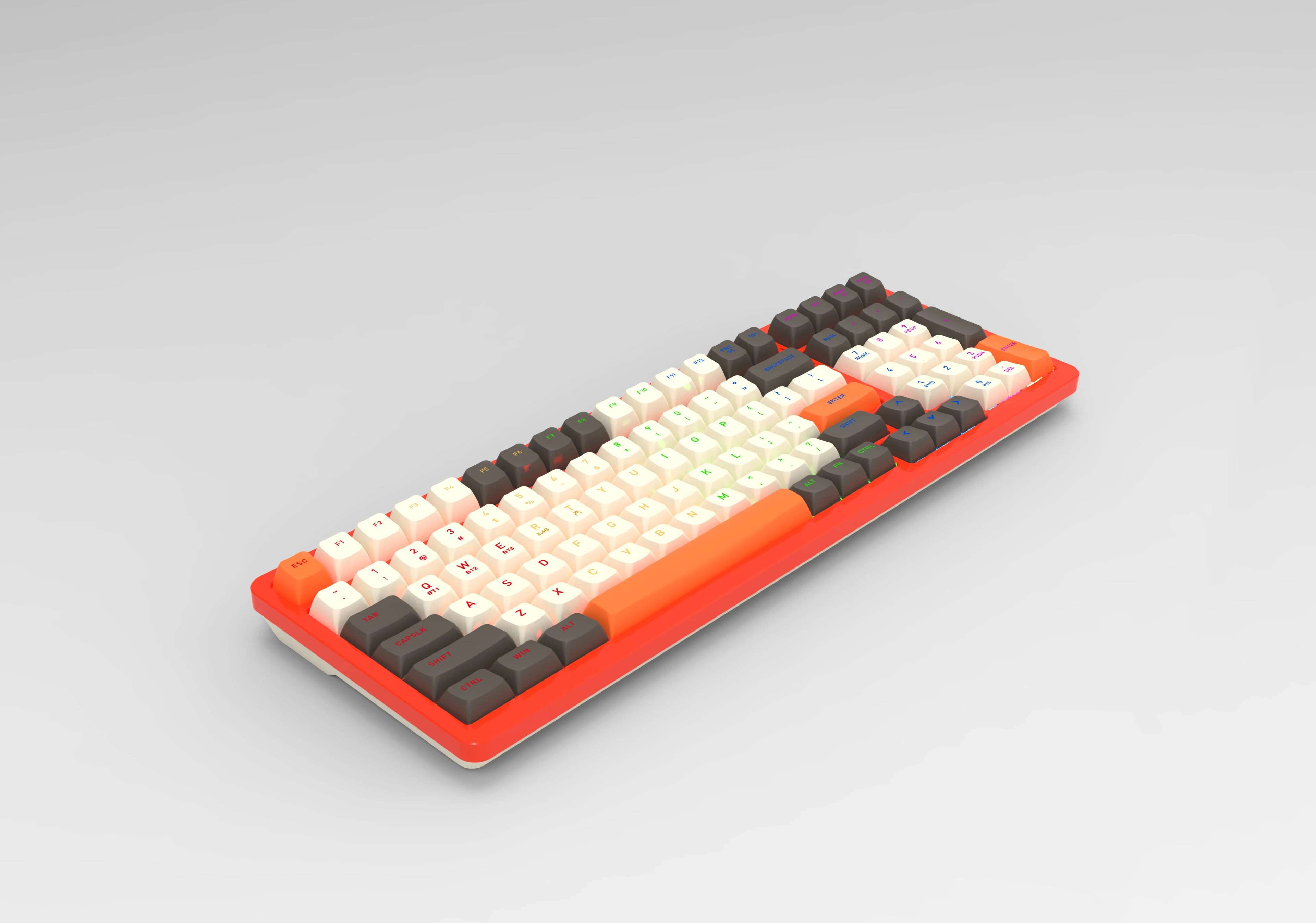 Low Profile Wireless Mechanic 2.4G/Type-C/Bluetooth RGB Mechanical Gaming Keyboard
