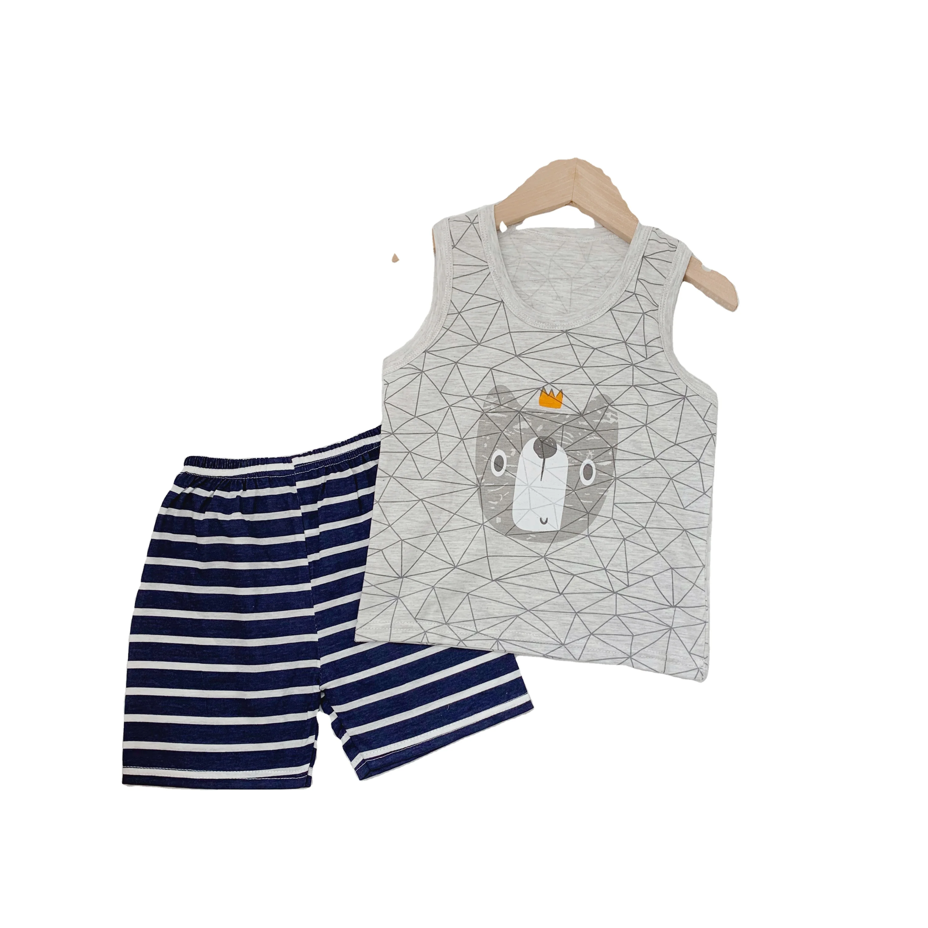 Летняя Пижама с коротким рукавом, распродажа, одежда для сна с забавным дизайном, пижамы, новая детская ночная рубашка, комплекты детской одежды