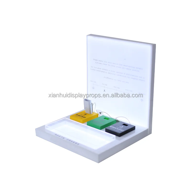 XianHui White Store Displays Custom Acrylic Display Rack Retail Display For Shop