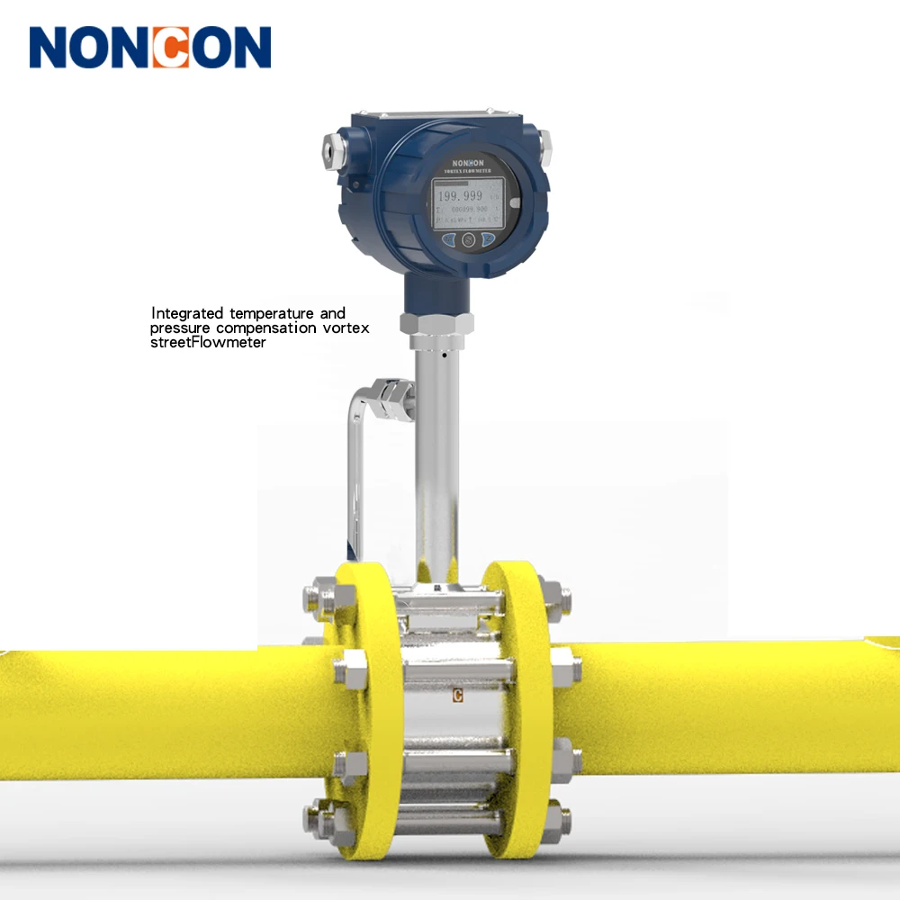 RS485 compressed air gas co2 flow meter Carbon dioxide nitrogen argon vortex flow meter for boiler steam vortex flowmeter price