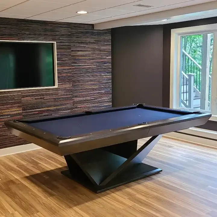 Hot Sales Modern Luxury Style Solid Wood and Slate Bed 8FT 9FT Pool Billiard Tables for Indoor Game