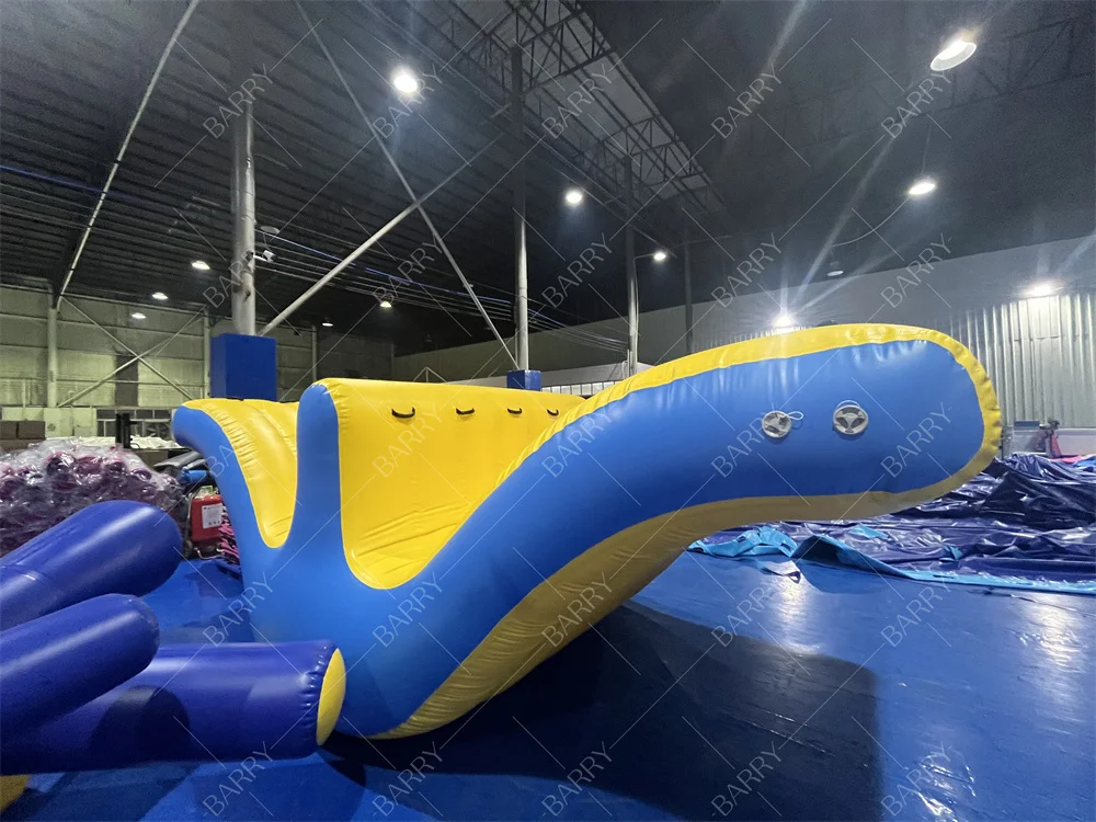 Commercial Water Play Toys Inflatable Floating Totter Revolution Swing Seesaw Slide