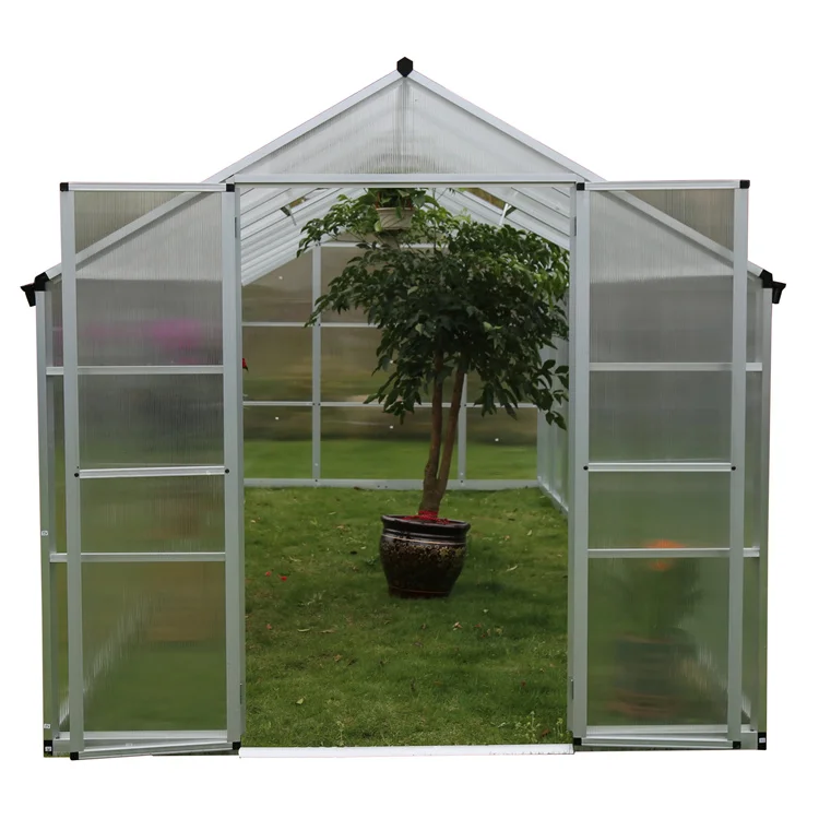 Aluminum Metal Plant Green House Structure Polycarbonate Outdoor Greenhouse Aluminium Frame Garden Backyard Greenhouse
