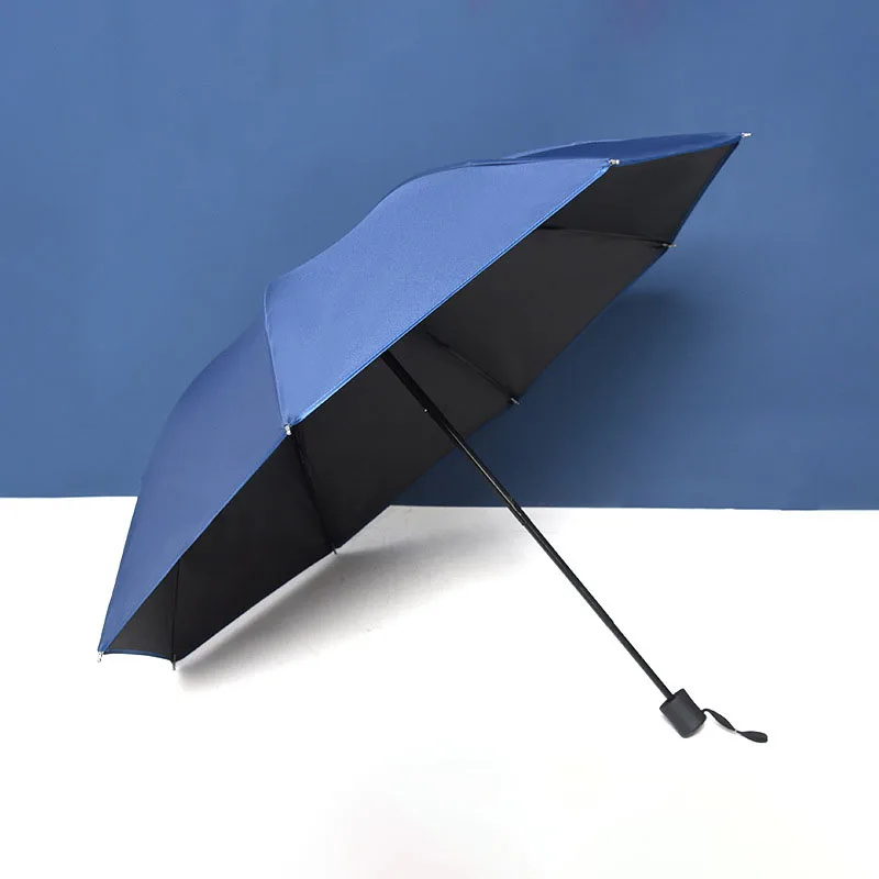 Umbrella Printing Custom LOGO Stronger Shaft Matte Handle Rain Umbrella Black Coating Pongee for Advertisement Rain Weather