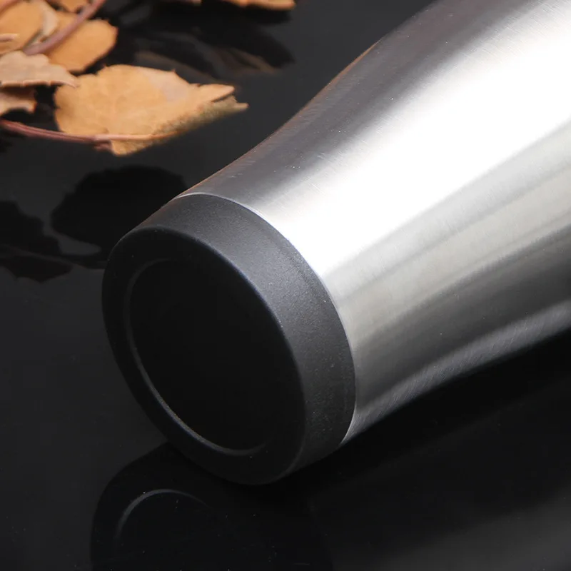 400ml Stainless Steel Thermal Travel Mug  Cups with PP plastic inner and Slides lid 16oz