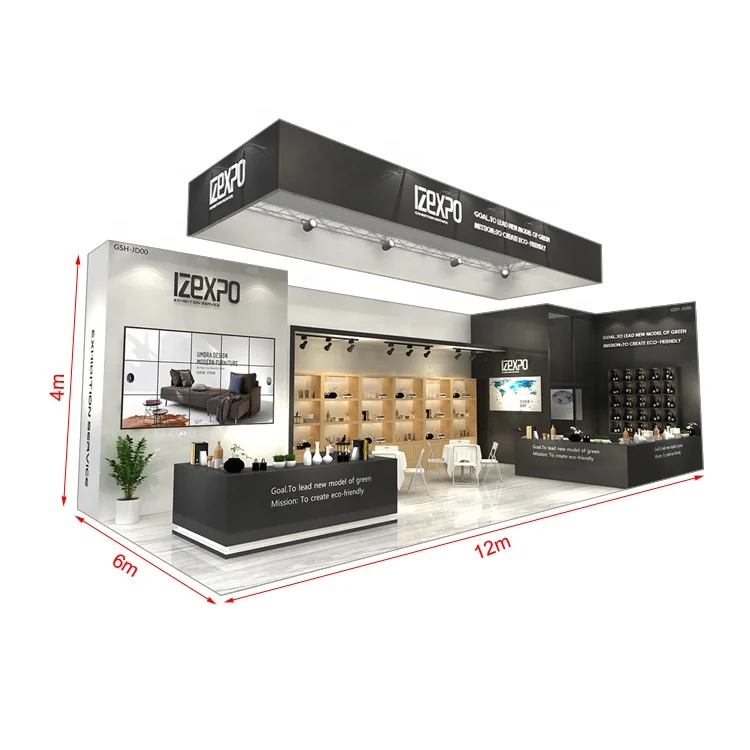 IZEXPO 30 минут сборки 20x40 футов деревянная подставка другое торговое оборудование портативный выставочный стенд для продажи