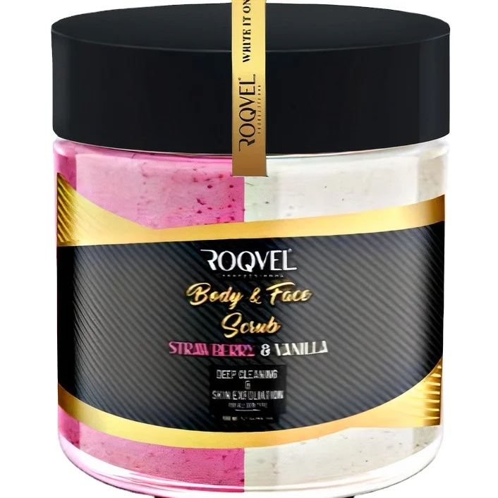 SUGAR SCRUB STRAWBERRY & VANILLA FACE AND BODY PROFESSIONAL SKIN CARE PRODUCTS UNISEX OEM PRIVATE LABEL AVAILABLE