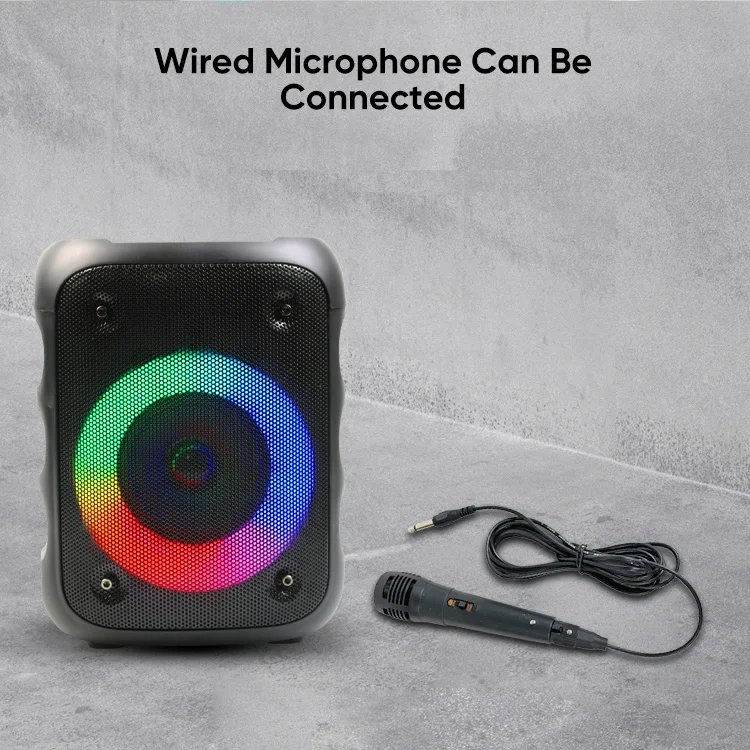 Buy 5 Get 1 Free MODORWY  Colorful LED Light speaker 3inch 12W super bass portable speaker  outdoor party gift speaker