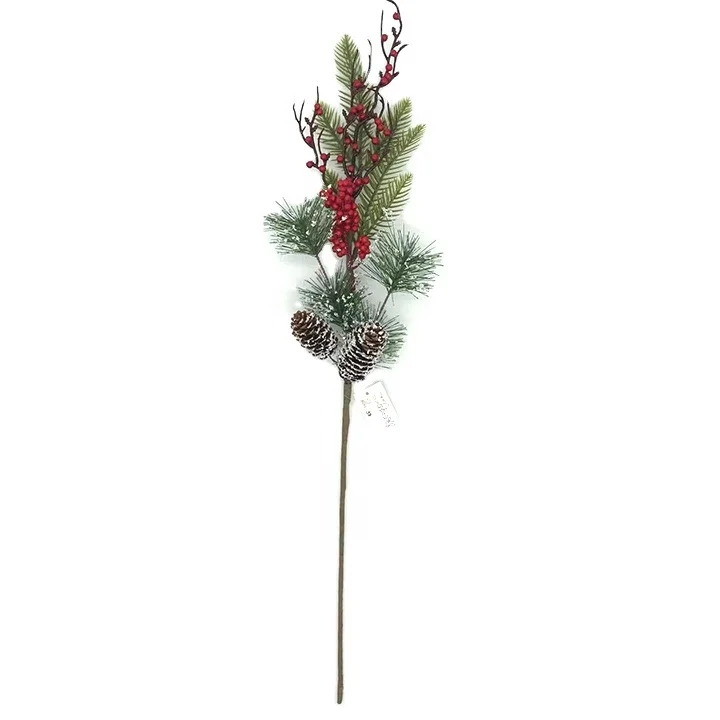 
Wholesale Christmas Glitter Flower pick for Holiday decor Christmas Ornament tree decoration 