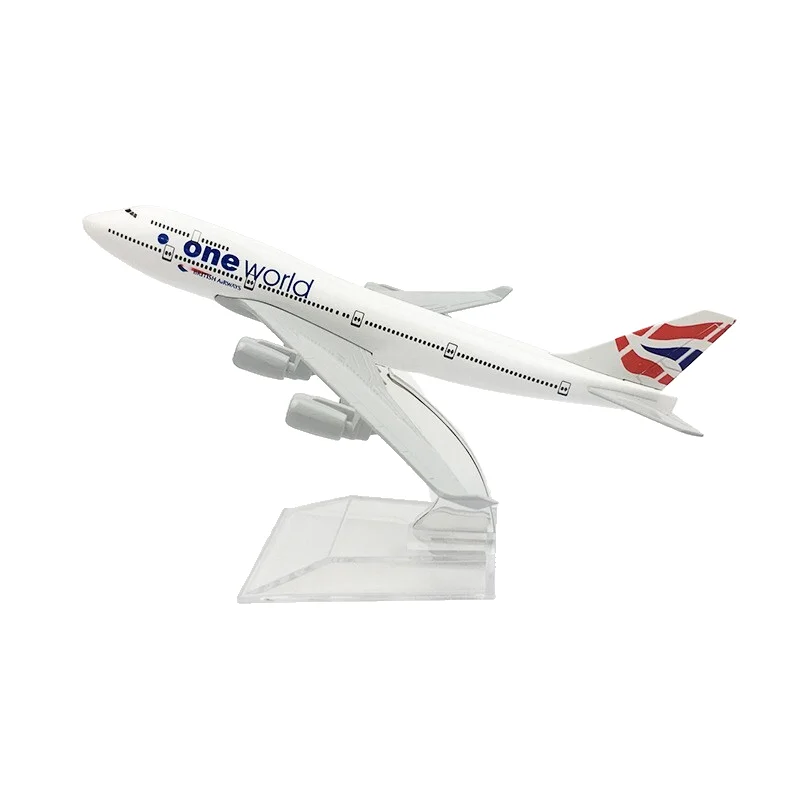 Gift Set Scale 1:400 16cm Boeing B747 One World Airline Aircraft Models Plane