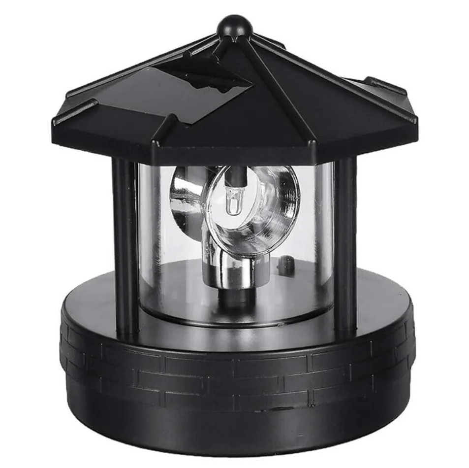 
Dropshipping led solar rotary lighthouse outdoor garden lawn decorative lighting landscape lamp 