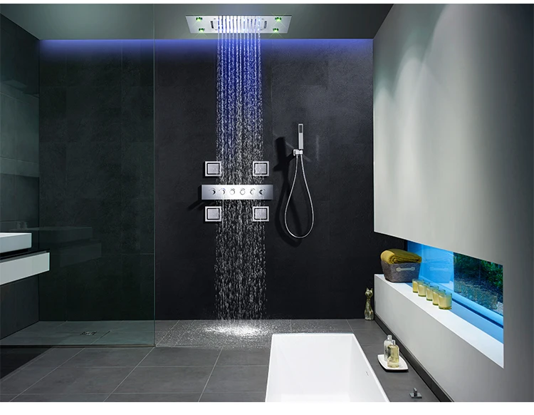
kaiping CUPC Big Rain,Waterfall, 4 function shower Bathroom Thermostatic Shower Set / Multifunction Concealed Shower 