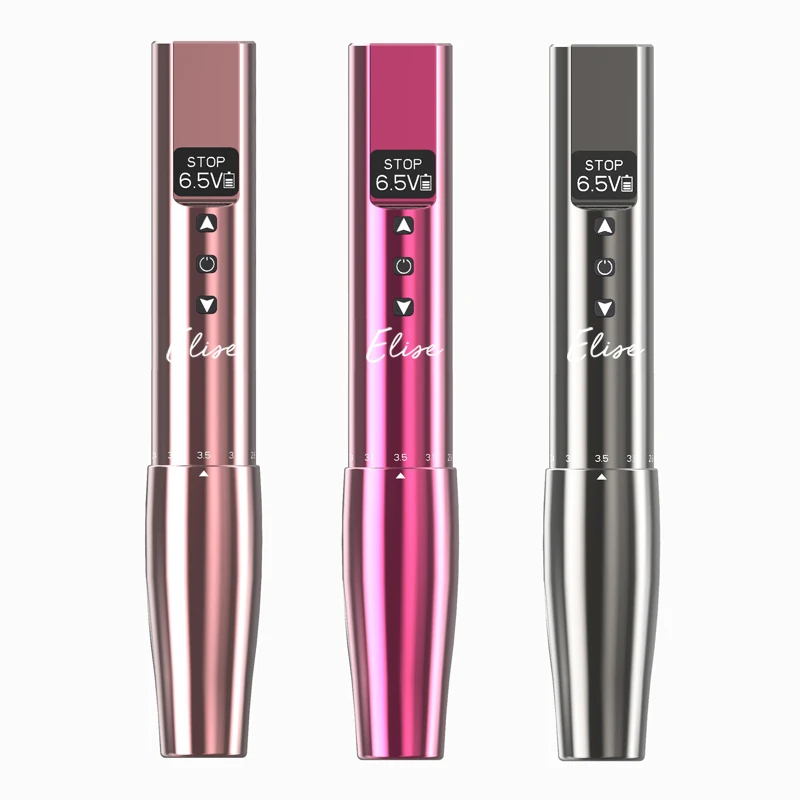 Strong Motor Tattoo Rotary Pen Machine With Wireless Battery Permanent Makeup for Lip and Eyebrows Stroke Adjustable machine