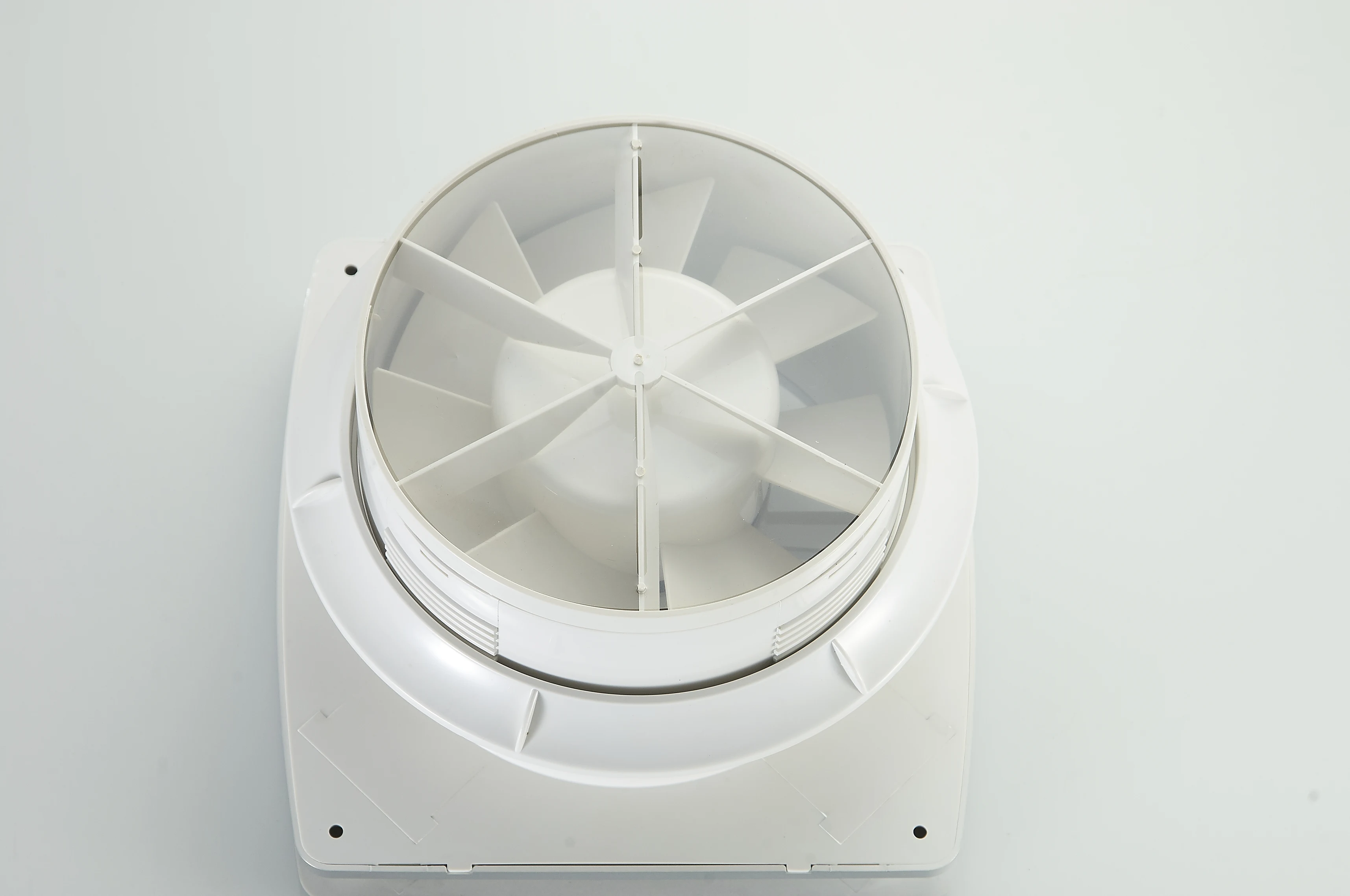 Ball bearing motor smart 6inch exhaust fan 110 CFM duct white square quiet ceiling fan or wall mounted fan  with timer&humidity