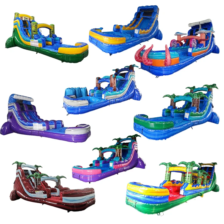 Commercial Giant Inflatable Water Slide Cheap Backyard Kids Party Inflatable Slide With Swimming Pool