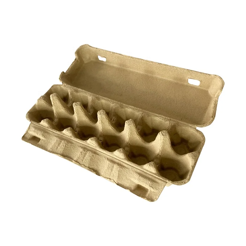 Custom Egg packaging boxes carton tray paper egg box 4 6 10 12 18 30 Holes pack empty pulp tray egg cartons for sale