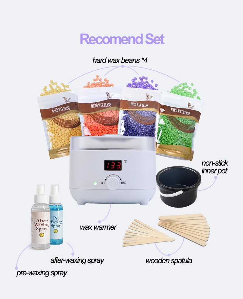 Wax Warmer Portable Wax Pot Heater Melting Sugar/Hard/Paraffin Wax Epilator Machine for hair removal  Easy Clean Touch Control