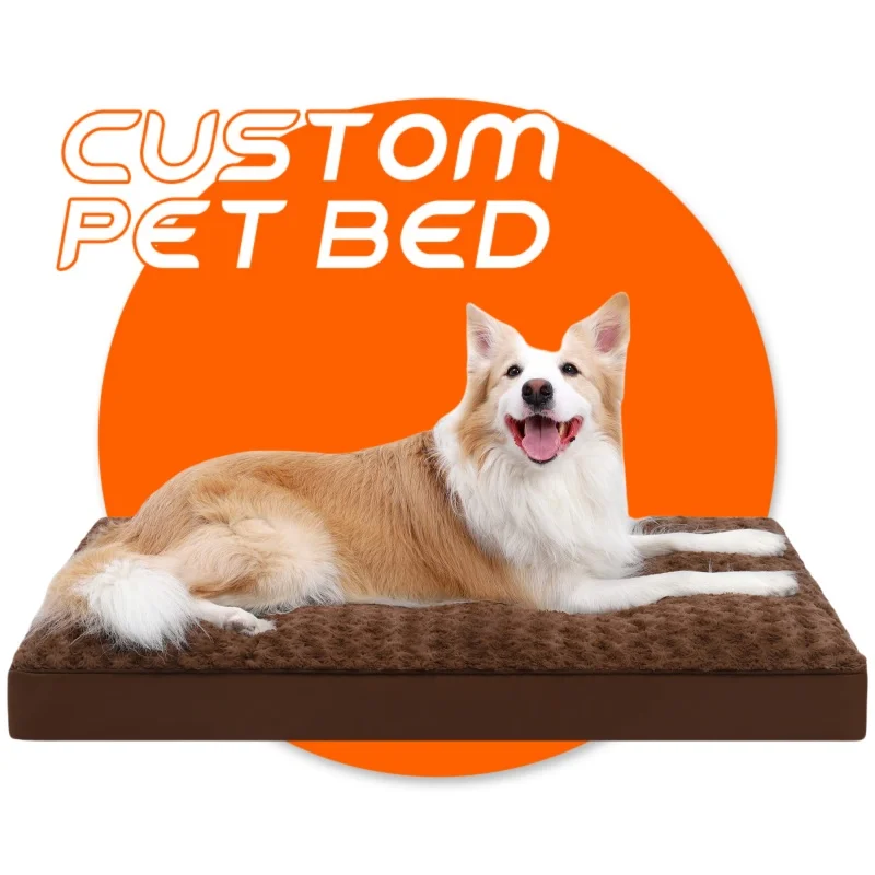 Custom memory foam dog bed mattress modern cheap non-skid bottom luxury orthopedic pet dog bed for small breed dogs